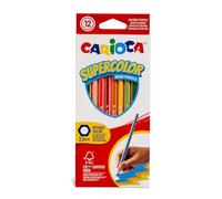 Carioca I Supercolor Matite Colorate Esagonali con Mina spessa I Confezione da 12 pz