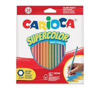 Carioca Matite colorate Supercolor esagonali con mina spessa – Confezione da 24 pz