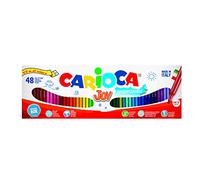 Carioca Joy | Scatola da Mezzo Metro di Pennarelli Punta Fine, Colori Assortiti, 48 Pezzi (41020)