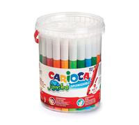 CARIOCA Jumbo Pennarelli Lavabili per Bambini in Barattolo con Maniglia Set