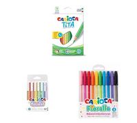 CARIOCA Kit Multifunzione Back to School Premium - 18 Matite in Resina, 6 Evidenziatori Pastel, 10 Penne a Sfera Multicolore - Set Completo per la Scuola
