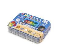 Carioca Pennarello acrilico scatola rigida 24 colori - permanenti, punta pennello, base d'acqua