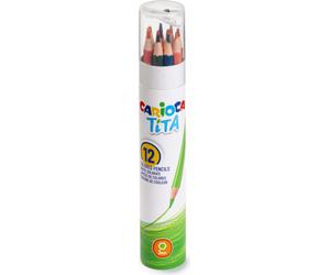 Carioca Matite Esagonali Tita Tubo + Temperino - 12 pezzi