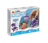 Carioca Modelight Maxi Ocean | Pasta Modellabile per Bambini Super Elastica, Maxi Scatola Gioco con 6 Vasetti di Pasta da Modellare Super Leggera, Attrezzi e Tutorial, 12 Colori Assortiti, 180 g