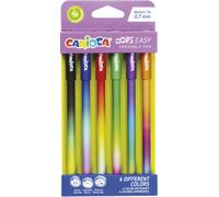 Carioca Oops Easy Penne cancellabili colori assortiti | Scatola di 6 penne cancellabili con inchiostro termosensibile | Aspetto colori sfumati | Punta Ø 0,7 mm | 6 pezzi