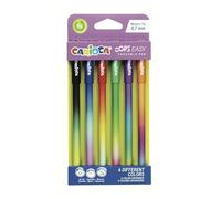 Carioca Oops Easy Penne Cancellabili Colorate Assortite - Set 6 Penne Gel Termosensibili Punta 0,7 mm - Inchiostro Cancellabile con Gomma Integrata - Colori Sfumati per Scuola, Ufficio e Studio