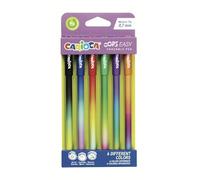 Carioca Oops Easy Penne cancellabili colori assortiti | Scatola di 6 penne cancellabili con inchiostro termosensibile | Aspetto colori sfumati | Punta Ø 0,7 mm | 6 pezzi