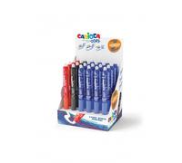 Carioca Oops Expositor de 24 Boligrafos Borrables Retractiles - Tinta Termo Sensible - Empu?adura Ergonomica Triangular - Punta de ? 0.7mm - Doble Goma - Recambios Compatibles - Colores Surtidos