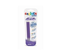 CARIOCA Oops Ricariche Penna Cancellabile Viola, Refill Compatibile, Inchiostro Termosensibile, 3 Pezzi, Colore Viola