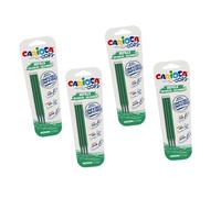 Carioca Oops Ricariche Penna Cancellabile Blu Rosso Nero e Verde - Refill Compatibili per Penne a Sfera Termosensibili, Inchiostro Cancellabile, Set 12 Pezzi (Verde)