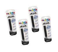 Carioca Oops Ricariche Penna Cancellabile Blu Rosso Nero e Verde - Refill Compatibili per Penne a Sfera Termosensibili, Inchiostro Cancellabile, Set 12 Pezzi (Nero)