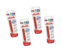 Carioca Oops Ricariche Penna Cancellabile Rosso, Refill Compatibili per Penne Termosensibili, Inchiostro Cancellabile, Punta Fine, Set 12 Pezzi per Scuola e Ufficio