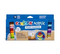Carioca Paint Marker, Set di Marcatori Acrilici, 18 Marcatori