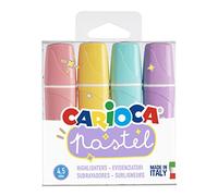 Carioca Evidenziatori Memolight Pastel – Colori pastello assortiti, lavabili – 4 pz