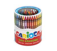 CARIOCA Pastelli a Cera - Barattolo 100 Pezzi, Colori Brillanti, Facili da Tempe