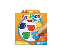 CARIOCA Pastelli Baby Teddy Crayons, Scatola di 6 Pastelli Colorati a Forma di Orsetto, Pastelli Per Bambini dai 12 Mesi, 6 Pezzi