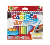 CARIOCA Pennarelli Joy Box, Pennarelli Colorati per Bambini con Punta Fine, Ideali per Disegnare e Colorare, Super Lavabili, Colori Assortiti, 36 pezzi