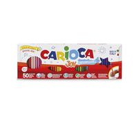 CARIOCA Pennarelli Joy Mezzo Metro, Pennarelli Colorati per Bambini con Punta Fine, Formato Speciale da Mezzo Metro, Ideali per Disegnare e Colorare, Super Lavabili, Colori Assortiti, 50 Pezzi
