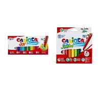 Carioca Pennarelli Joy Paperboard Wallet, Pennarelli Colorati per Bambini con Punta Fine & Pennarelli Jumbo Box, Pennarelli Colorati per Bambini con Punta e Corpo Maxi