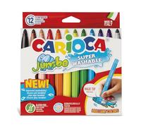 Pennarelli Jumbo - punta 6,0mm - colori assortiti - lavabili - Carioca - astuccio 12 pezzi Quantita min. 1