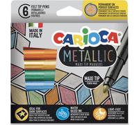 Carioca Pennarelli Metallic Punta Maxi - 6 pezzi