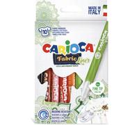 Carioca- Fabric Liner Pennarelli, Stampa Lettere, Multicolore, 1 unità (Confezione da 1), 42909