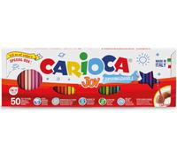 CARIOCA Pennarelli Joy Mezzo Metro, Pennarelli Colorati per Bambini con Punta Fine, Formato Speciale da Mezzo Metro, Ideali per Disegnare e Colorare, Super Lavabili, Colori Assortiti, 50 Pezzi
