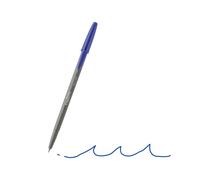 CARIOCA Penne a Sfera in Plastica Riciclata e Punta in Acciaio Inox, Colore Blu, 50 Pezzi