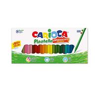 CARIOCA Plastello, Pastelli a Cera Lavabili per Bambini, Resistenti, Colori Assortiti e Brillanti, Facili da Temperare, 30 Pezzi