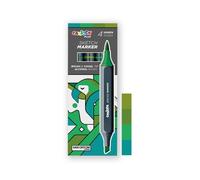 Carioca Plus Sketch Marker, Marcatori a Doppia Punta, Toni Verde, 4 Pezzi