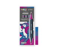 CARIOCA Plus Sketch Marker, Marcatori a Doppia Punta, Toni Viola, 4 Pezzi