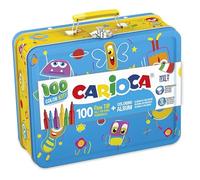 Valigetta metallo Carioca 100 pennarelli+album