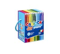 Carioca Pennarelli Joy, 60 pezzi, punta Ø 2,8 mm, super lavabili, scatola premium con manico