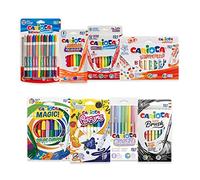 CARIOCA Set Pennarelli Pazzi | Kit Pennarelli Colorati Divertenti, per Lettering, Pastel, Magici, Profumati e Tanti Altri, Pennarelli Punta Fine e Punta Grossa, Colori Assortiti, 74 Pezzi