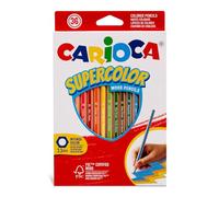 Carioca Supercolor - Confezione da 36 Matite Colorate Esagonali. Colori Assortiti e Intensi, Ideali per Disegnare e Colorare