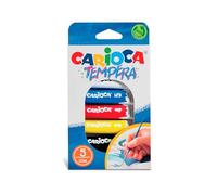 Carioca Tempera - Confezione da 12 Tempera in Tubetti di 12ml, Colori Assortiti e Brillanti. Super Lavabili e Miscelabili, Alta Coprenza
