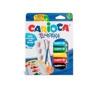 Carioca Tempera - Confezione da 7 Tempera in Tubetti d1 10ml, Colori Assortiti e Brillanti. Super Lavabili e Miscelabili, Alta Coprenza