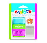 Carioca- Temperamatite con Gomma, Multicolore, 43107