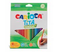 Carioca Tita Confezione da 24 matite triangolari - Corpo Triangolare NEW