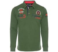 Carisma, 3439, polo da uomo a maniche lunghe, stile casual, con ricamo di alta qualità, Regular Fit, cachi, L