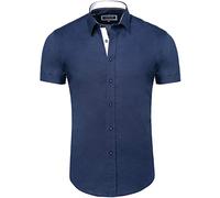 Carisma - Camicia casual da uomo a maniche corte e a maniche lunghe, slim fit, per il tempo libero, il lavoro, il matrimonio