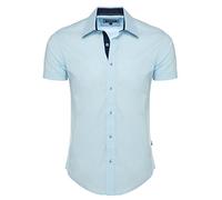 Carisma - Camicia casual da uomo a maniche corte e a maniche lunghe, slim fit, per il tempo libero, il lavoro, il matrimonio