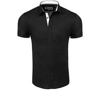 Carisma - Camicia casual da uomo a maniche corte e a maniche lunghe, slim fit, per il tempo libero, il lavoro, il matrimonio