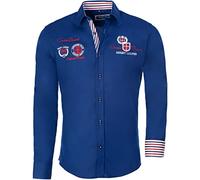 Carisma Camicia da uomo a maniche lunghe in 97% cotone • Camicia a maniche lunghe con ricamo per uomo