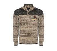 Carisma Maglione da uomo • Troyer da uomo con ricamo • Piacevole maglione Regular Fit per ufficio e tempo libero 7803, beige., XL