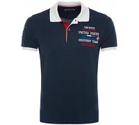 Carisma Polo a maniche corte da uomo, 100% cotone, polo da uomo con ricamo, comoda vestibilità regolare per ufficio e tempo libero, 4665, blu navy, M