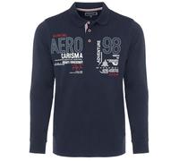 Carisma Polo a maniche lunghe, da uomo, 100% cotone, a maniche lunghe, con ricamo? Piacevole vestibilità normale, a maniche lunghe, per ufficio e tempo libero, 3445, blau, M
