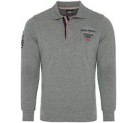 Carisma Polo a maniche lunghe da uomo in cotone • Maglietta a maniche lunghe da uomo con ricamo • Piacevole vestibilità regolare, antracite, L