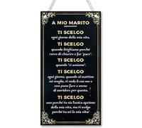 CARISPIBET A mio marito | cartello decorativo per la casa cartelle di cucina decorazione della camera da letto regalo per lui cartelle adorabili 30 x 15 cm