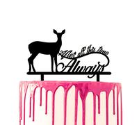 CARISPIBET Decorazione torta con cervo e scritta "After all this time always"